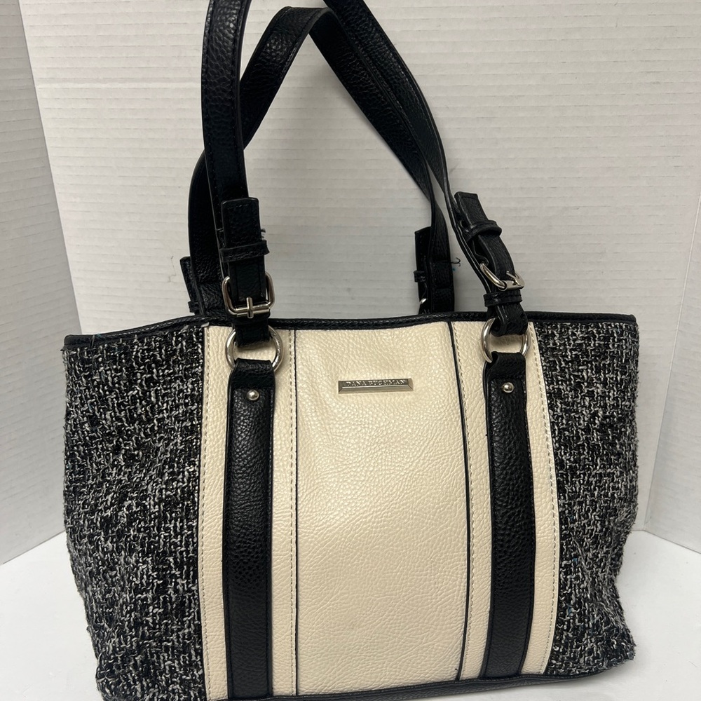 Dana Buchman Black and Cream Tote Bag